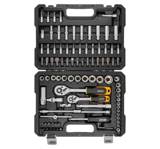 Набір інструментів 94 пр. 1/4", 3/8" (6-гр.) (4-22 мм) JCB Tools JCB-4941-5DS