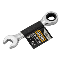 Ключ гайковий короткий з тріскачкою 10 мм JCB Tools JCB-757S10