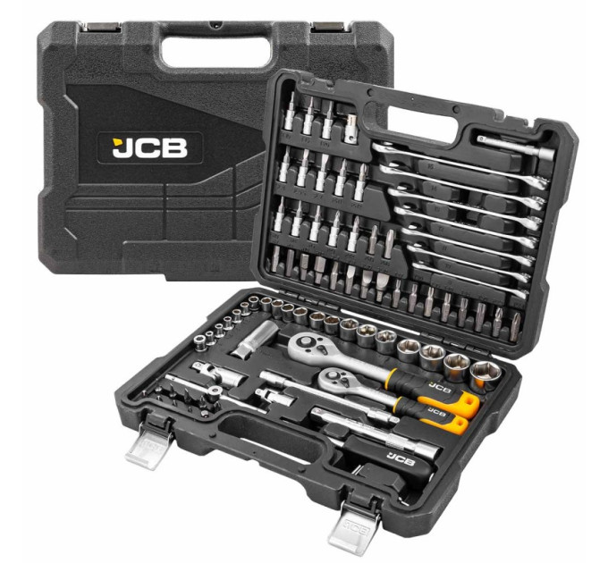 Набір інструментів 82 пр. 1/4", 3/8" (6-гр.) (4-22 мм) JCB Tools JCB-4821-5DS