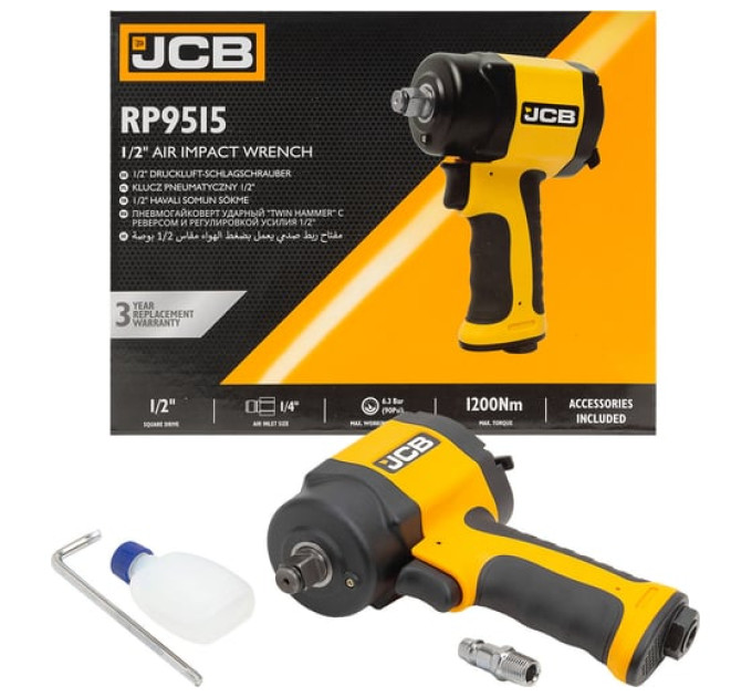 Гайковерт пневматичний 1/2" 610 Нм JCB Tools JCB-RP9515