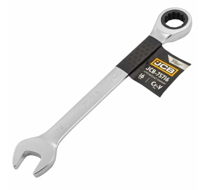 Ключ гайковий з тріскачкою 16 мм JCB Tools JCB-75716