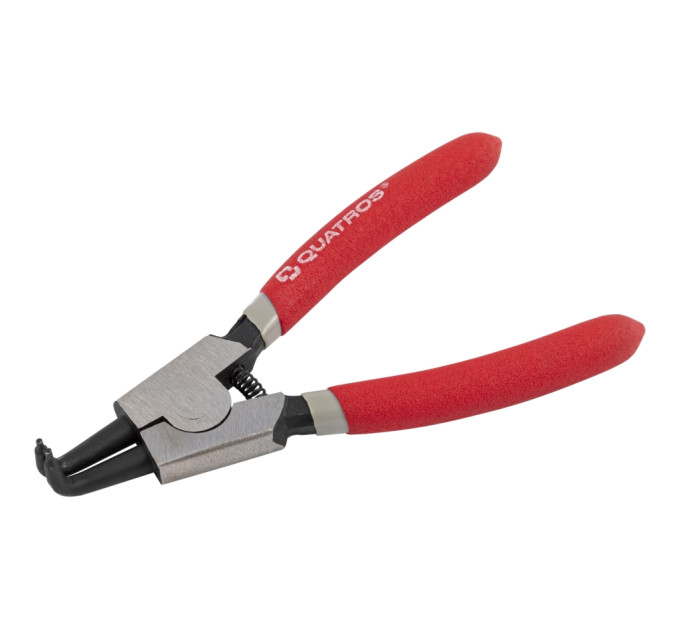 Кліщі для стопорних кілець 5" зовнішні зігнуті QUATROS QS53004