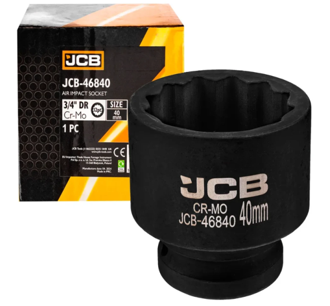 Головка торцева ударна 3/4" 40 мм (12-гр.) JCB Tools JCB-46840