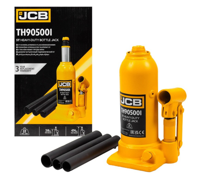 Домкрат пляшковий (218-474 мм) 5т JCB Tools JCB-TH905001