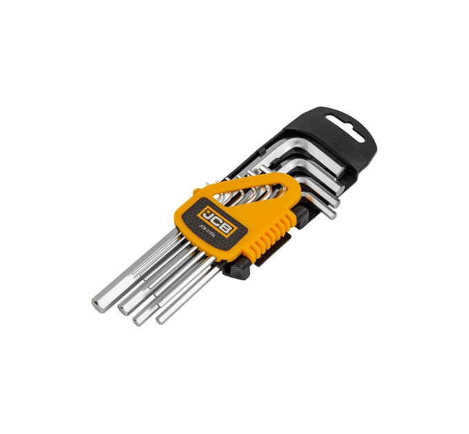 Набір Г-подібних подовжених ключів HEX 10 пр. (1,27 мм-10 мм) JCB Tools JCB-5102L