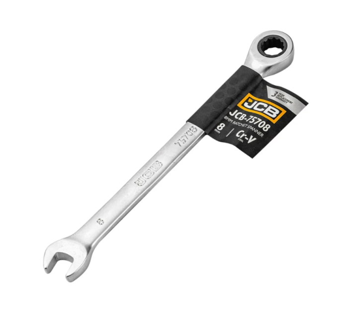 Ключ гайковий з тріскачкою 8 мм JCB Tools JCB-75708