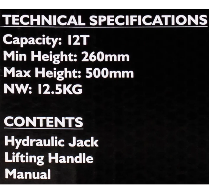 Домкрат пляшковий , пневматично-гідравлічний 12т JCB Tools JCB-TQ12007