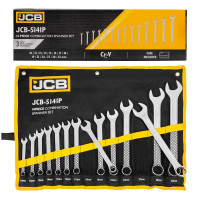 Набір ключів ріжково-накидних в чохлі 14 пр. (10-32 мм) JCB Tools JCB-5141P