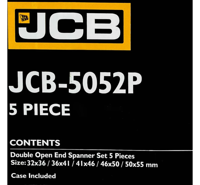 Набір ріжкових ключів в чохлі 5 пр. (32-55 мм) JCB Tools JCB-5052P