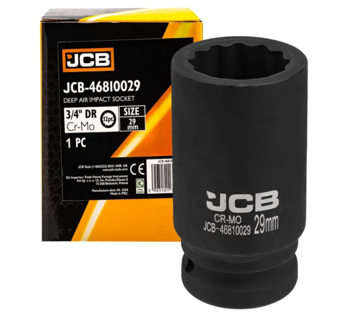 Головка торцева ударна глибока 3/4" 29 мм (12-гр.) JCB Tools JCB-46810029