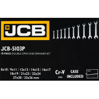 Набір ріжкових ключів в чохлі 10 пр. (8-36 мм) JCB Tools JCB-5103P