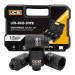 Набір головок ударних глибоких 4 од. 1/2" (6-гр.) (34, 36, 38, 41 мм) JCB Tools JCB-4045-5MPB