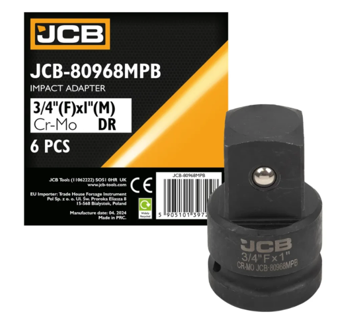 Ударний адаптер 3/4"(F) x 1"(M) JCB Tools JCB-80968MPB