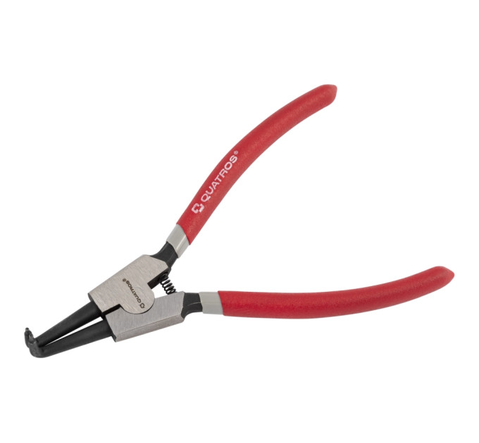 Кліщі для стопорних кілець 7" зовнішні зігнуті QUATROS QS53008