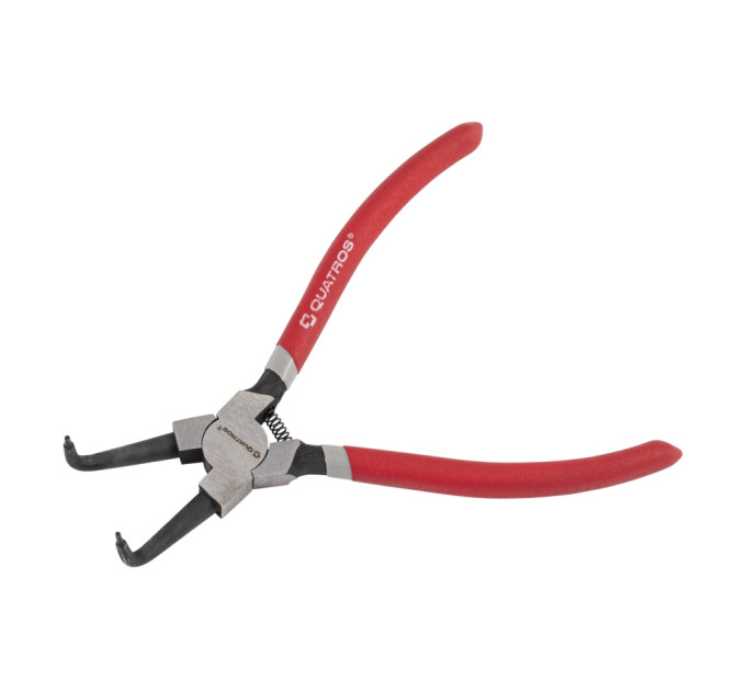 Кліщі для стопорних кілець 7" внутрішні зігнуті QUATROS QS53006