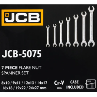 Набір розрізних ключів в чохлі 7 пр. JCB Tools JCB-5075
