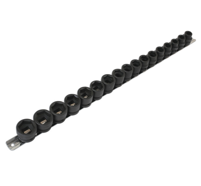 Набір низькопрофільних ударних головок 1/2" (17 предм.) QUATROS QS50117