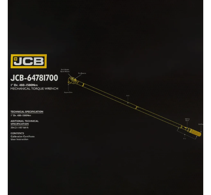 Динамометричний ключ 1" (480-1500 Нм) JCB Tools JCB-64781700