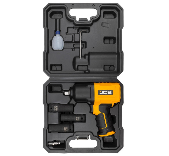 Гайковерт пневматичний 1/2" (з комплектом головок) 1450 Нм JCB Tools JCB-RP9510 KIT