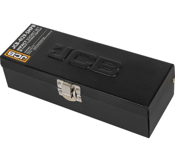 Набір головок ударних в металевому кейсі 12 од. 1/2" (6-гр.) JCB Tools JCB-4129-5MPB