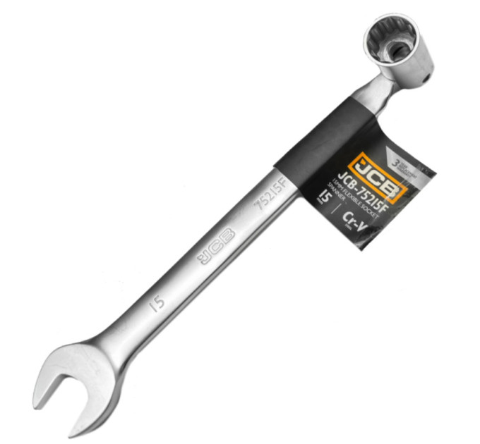 Ключ ріжково-шарнірний 15 мм JCB Tools JCB-75215F