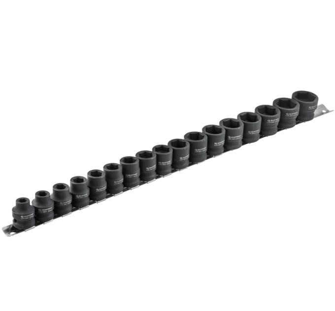 Набір низькопрофільних ударних головок 1/2" (17 предм.) QUATROS QS50117