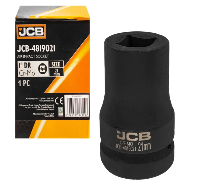 Головка торцева ударна для футорки 1" 21 мм (4-гр.) JCB Tools JCB-4819021