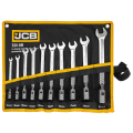 Набір ріжково-шарнірних ключів 10 пр. в чохлі (8-21 мм) JCB Tools JCB-5010R