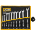 Набір ріжково-шарнірних ключів 10 пр. в чохлі (8-21 мм) JCB Tools JCB-5010R