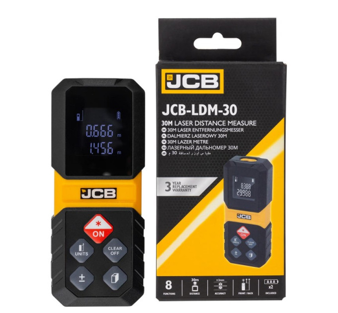 Лазерний далекомір JCB Tools 30 м JCB-LDM-30