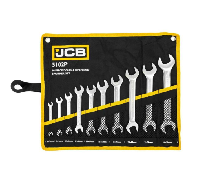 Набір ріжкових ключів в чохлі 10 пр. (6-27 мм) JCB Tools JCB-5102P
