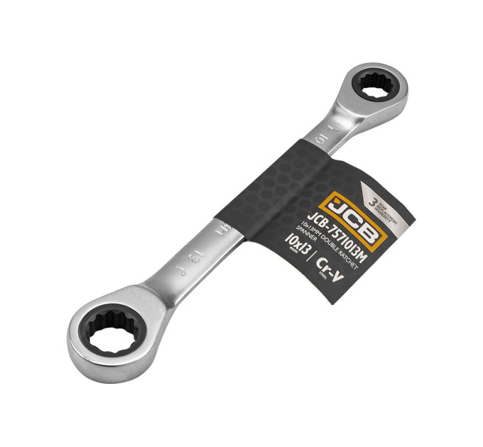 Ключ накидний з тріскачкою 10х13 мм JCB Tools JCB-7571013M
