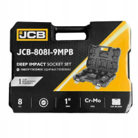 Набір головок ударних глибоких 8 од. 1'' (12-гр.)  JCB Tools JCB-8081-9MPB