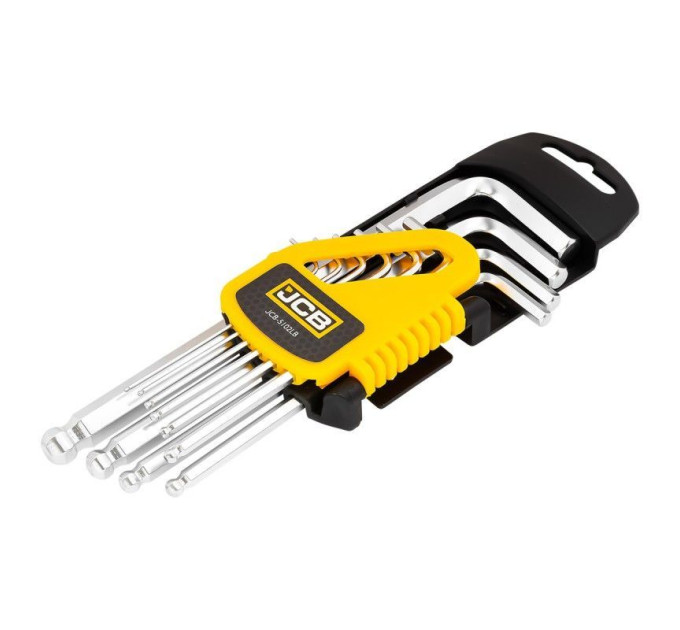 Набір Г-подіб. ключів довгих з кулею HEX 10 пр. (1,27 мм- 10 мм) JCB Tools JCB-5102LB
