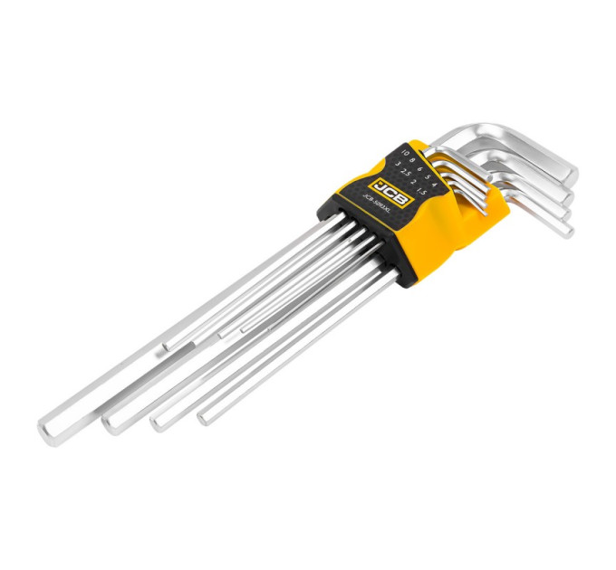 Haбіp Г-подіб. ключів подовжених HEX 9 пр. (1,5 мм-10 мм) JCB Tools JCB-5093XL