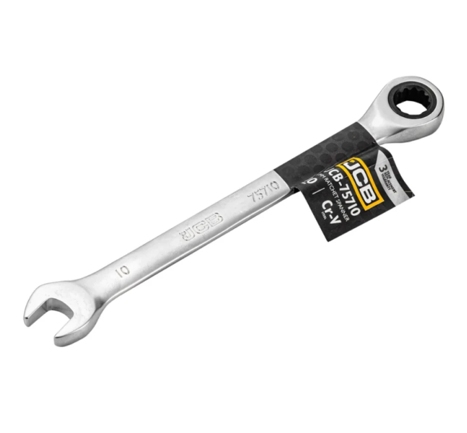 Ключ гайковий з тріскачкою 10 мм JCB Tools JCB-75710