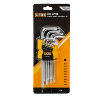 Haбіp Г-подіб. ключів подовжених TORX 9 пр. (T10-T50) JCB Tools JCB-5098L