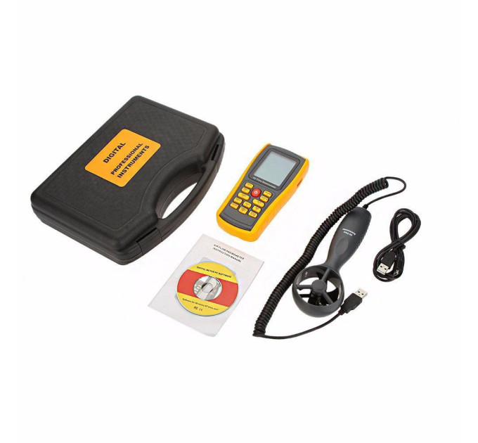 Анемометр-термометр USB 0,3-45м/с, 0-45°C BENETECH GM8902
