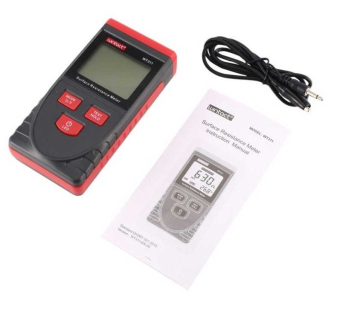 Тестер сопротивления поверхности (100Ω ~1000ГΩ) WINTACT WT311