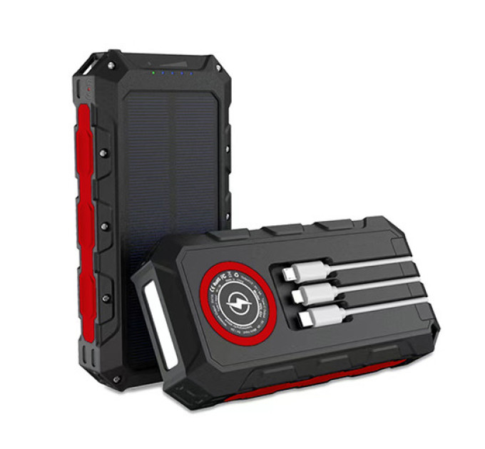 Пoвepбaнк 30000 mAh с солнечной панелью (Solar power bank) QC3.0 PROTESTER PRO-S30