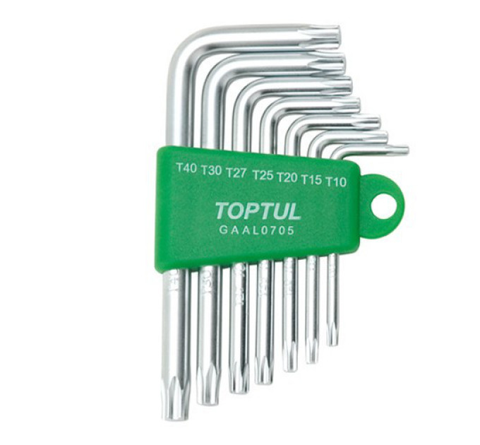 Набір ключів TORX Г-обр. TOPTUL T10-T40 7од. GAAL0705
