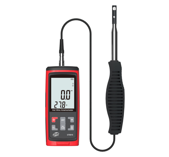 Термоанемометр USB, 0,3-30м/с, 0-45°C BENETECH GT8916