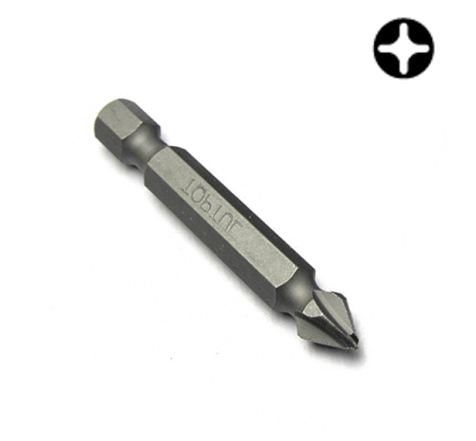 Бита PH2 50мм TOPTUL 1/4" 2в1 (бита+зенковка по дереву) FWAA0802G