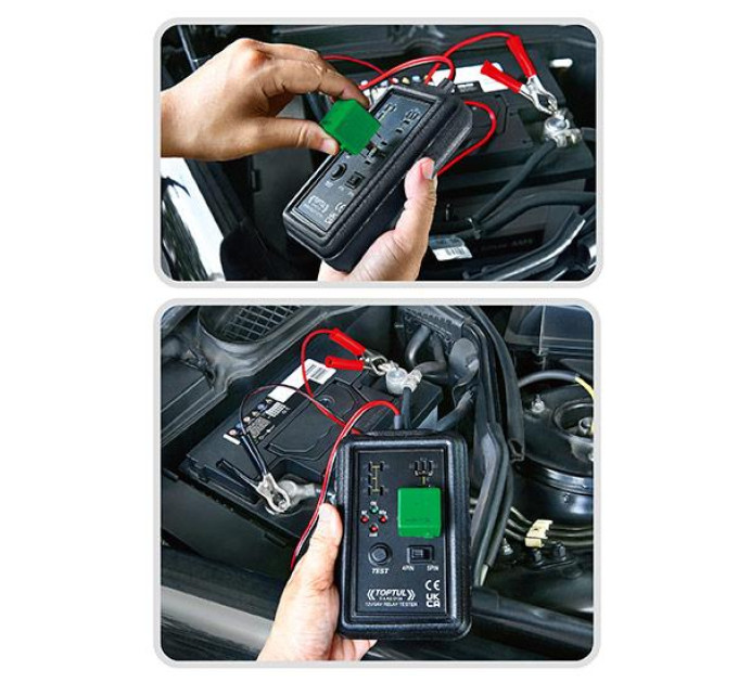 Тестер автомобильных реле 12V / 24V, 4-pin / 5-pin TOPTUL EAAE0124