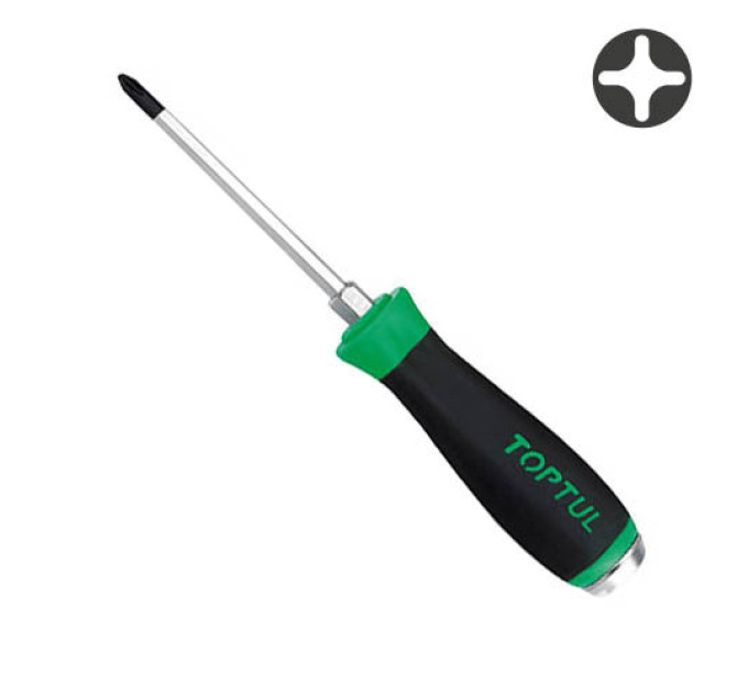 Отвертка ударная силовая под ключ PH1x75 TOPTUL FBGB0108