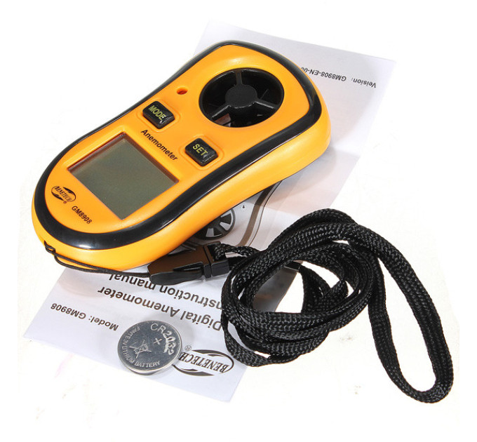 Цифровой крыльчатый анемометр 0,1-30м/с, -10-45°C BENETECH GM8908