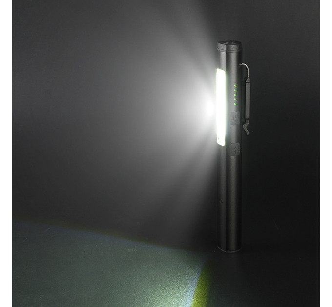 Фонарик светодиодный алюминиевый (COB+LED) с УФ, лазером и магнитом Pen Light PROTESTER PRO-FL0305S