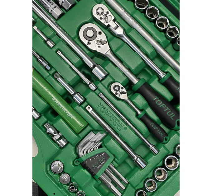 Универсальный набор инструмента 1/4", 3/8", 1/2" 144ед. TOPTUL GCAI144R