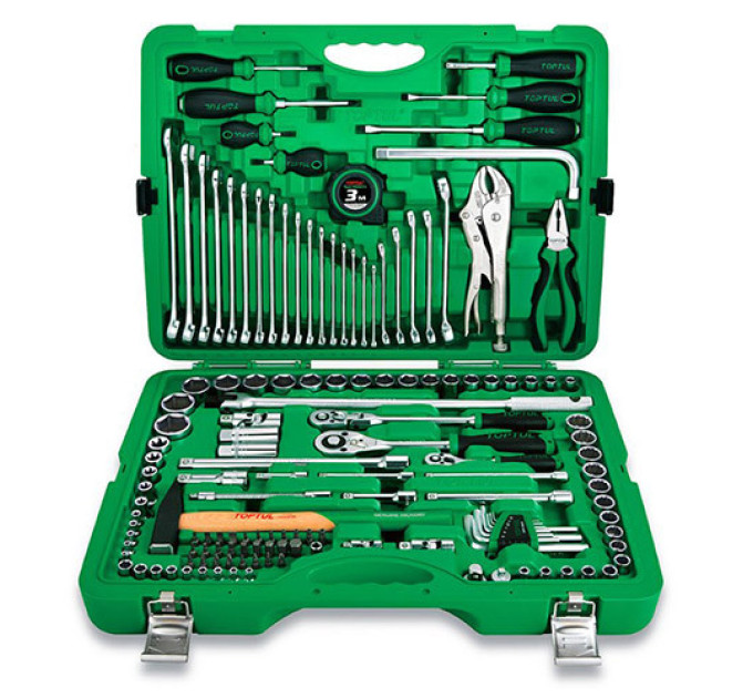 Универсальный набор инструмента 1/4", 3/8", 1/2" 144ед. TOPTUL GCAI144R