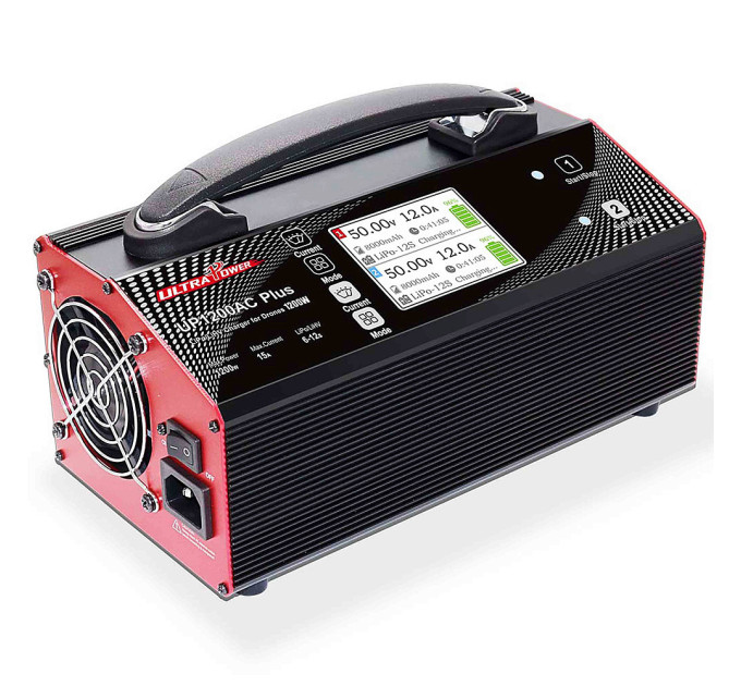 Зарядное устройство 2-канальное 15А 6-12S LiPo/LiHV 1200Вт 220В ULTRA POWER PROTESTER UP1200AC PLUS